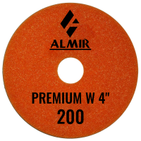 Диски полировальные эластичные PREMIUM W ALMIR D100/№200 (Премиум W АЛМИР) для мрамора и гранита (с водяным охлаждением)
